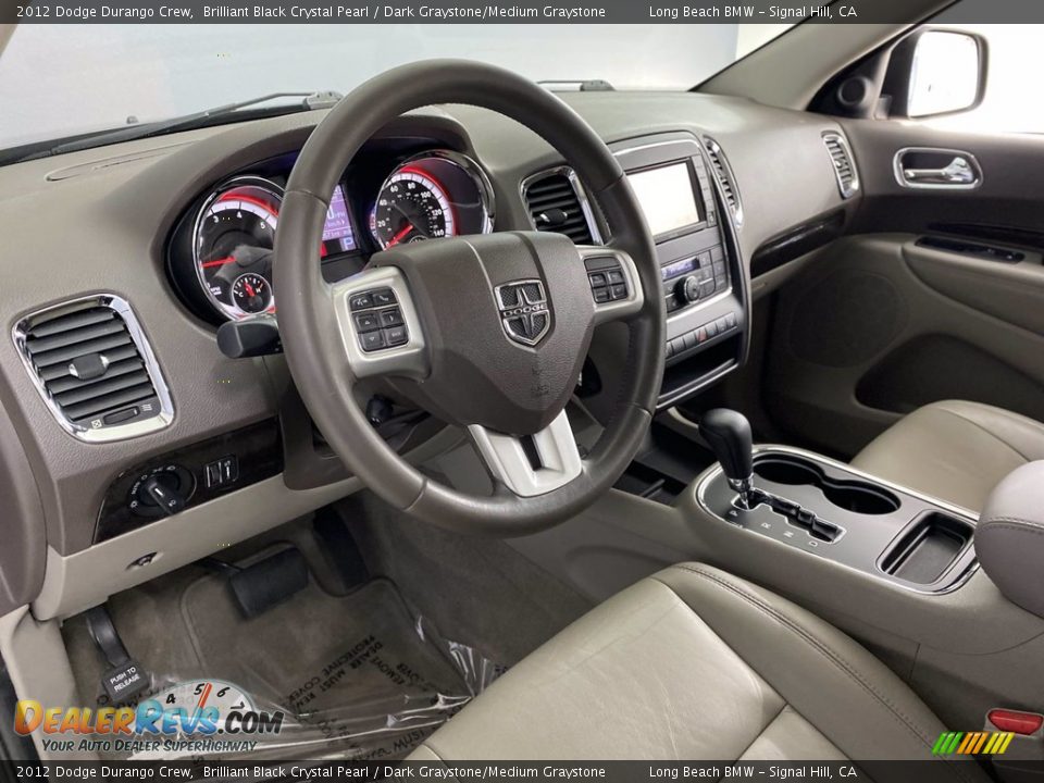 2012 Dodge Durango Crew Brilliant Black Crystal Pearl / Dark Graystone/Medium Graystone Photo #16