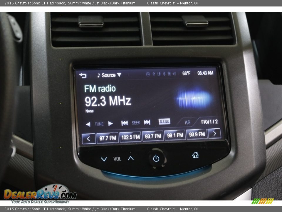 Audio System of 2016 Chevrolet Sonic LT Hatchback Photo #10