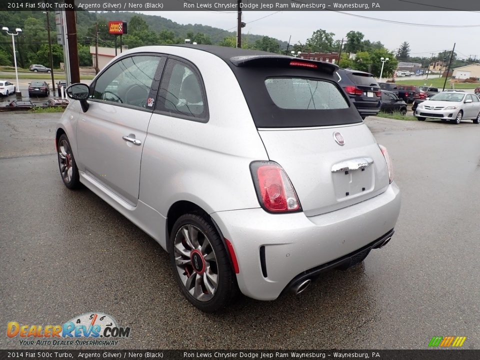 2014 Fiat 500c Turbo Argento (Silver) / Nero (Black) Photo #4