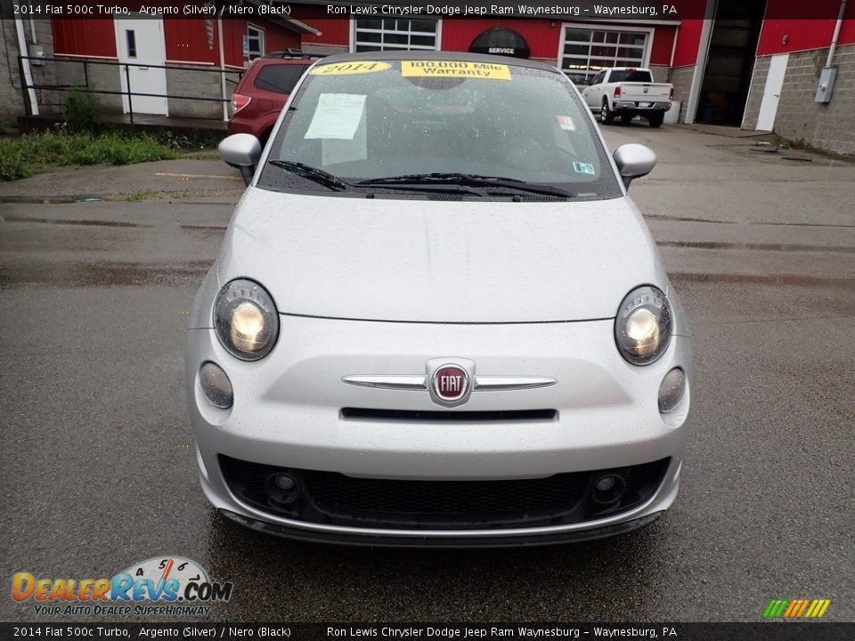 2014 Fiat 500c Turbo Argento (Silver) / Nero (Black) Photo #9