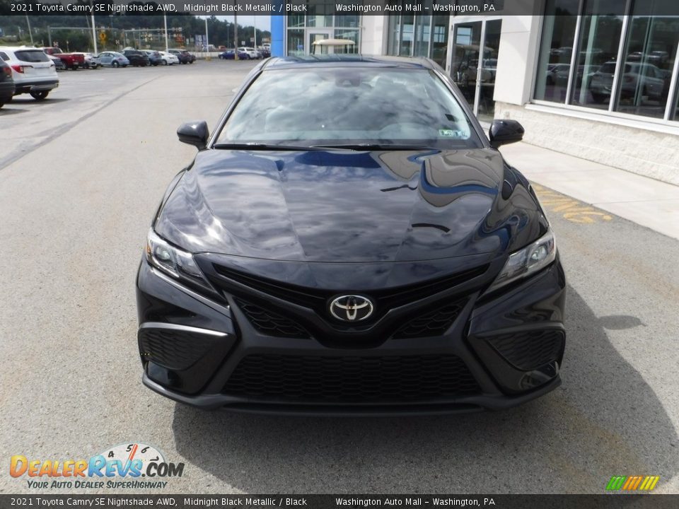 2021 Toyota Camry SE Nightshade AWD Midnight Black Metallic / Black Photo #4