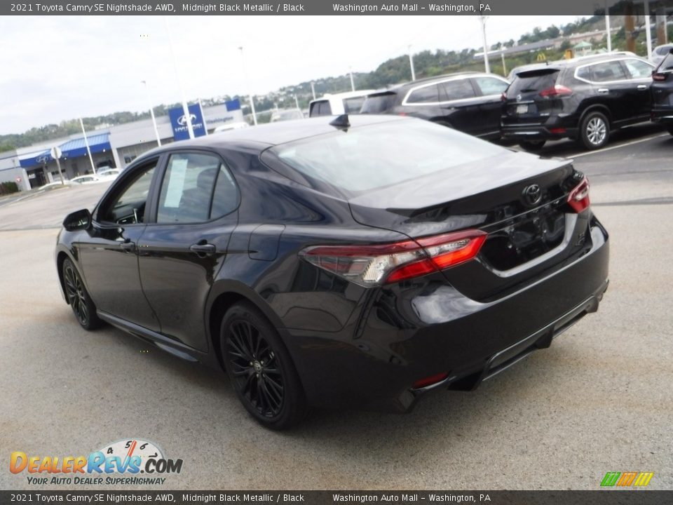 2021 Toyota Camry SE Nightshade AWD Midnight Black Metallic / Black Photo #7