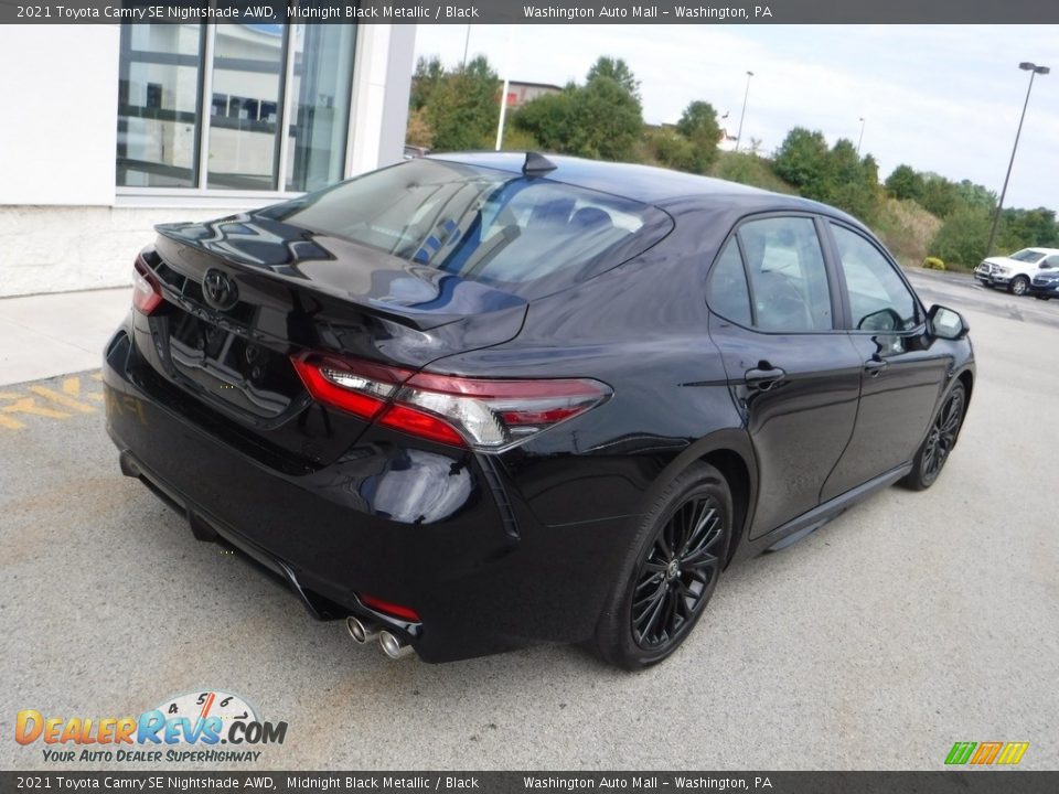 2021 Toyota Camry SE Nightshade AWD Midnight Black Metallic / Black Photo #9