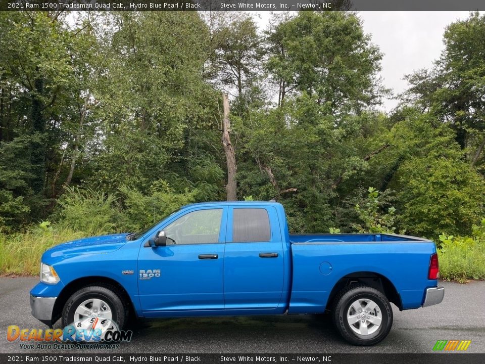 2021 Ram 1500 Tradesman Quad Cab Hydro Blue Pearl / Black Photo #1