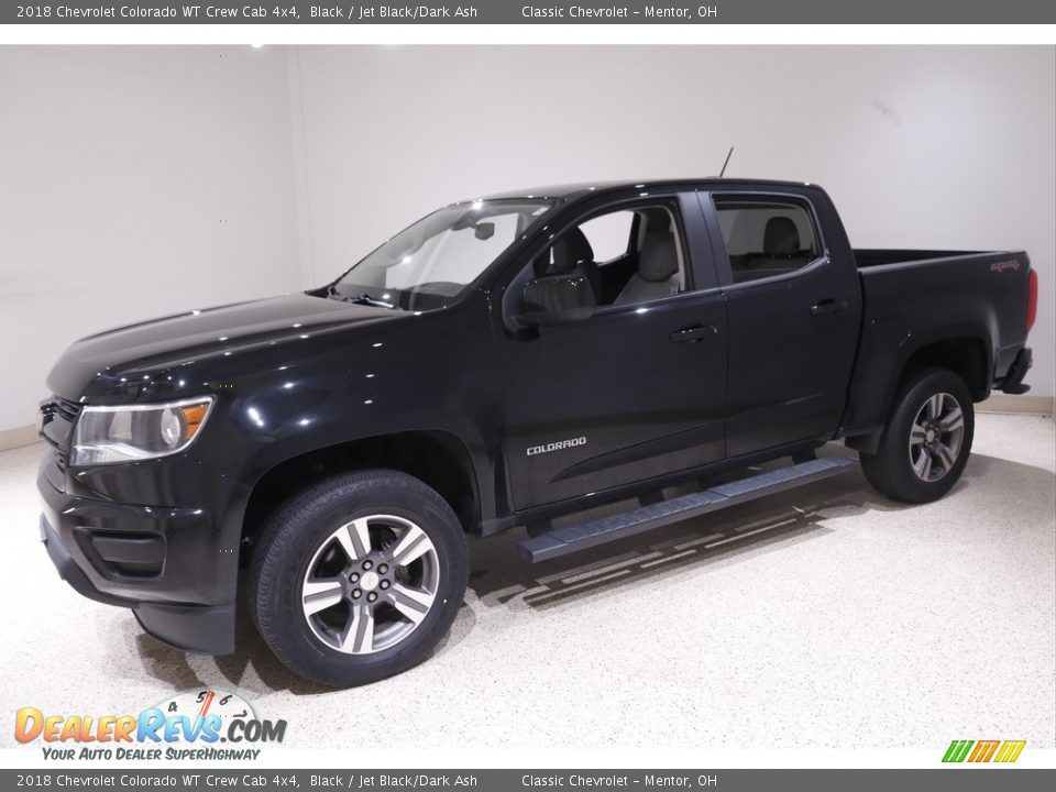 2018 Chevrolet Colorado WT Crew Cab 4x4 Black / Jet Black/Dark Ash Photo #3