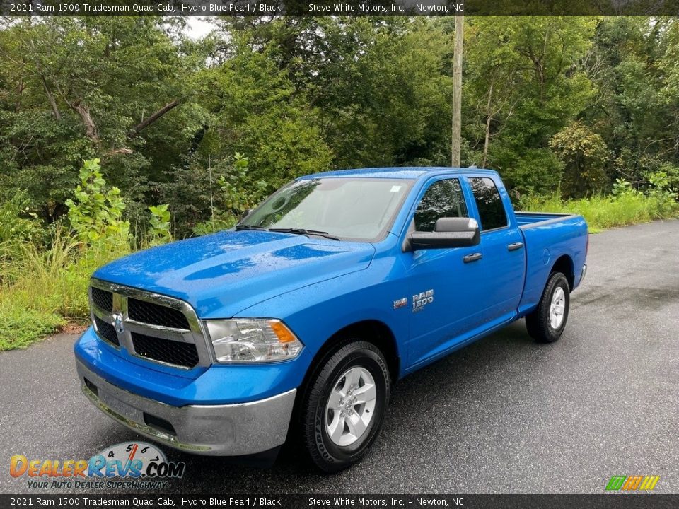 2021 Ram 1500 Tradesman Quad Cab Hydro Blue Pearl / Black Photo #2