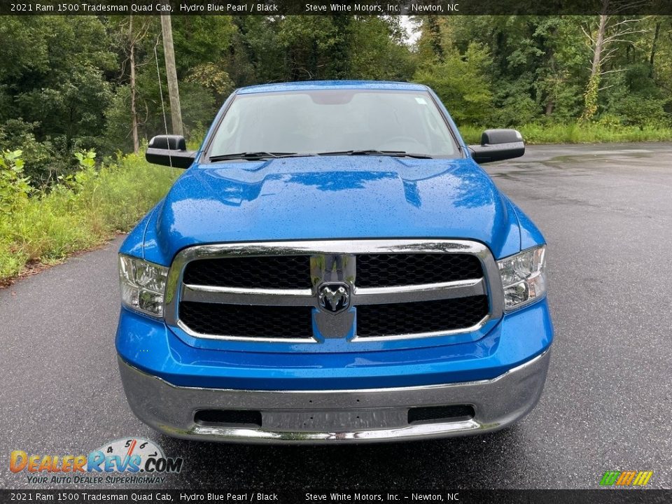 2021 Ram 1500 Tradesman Quad Cab Hydro Blue Pearl / Black Photo #3