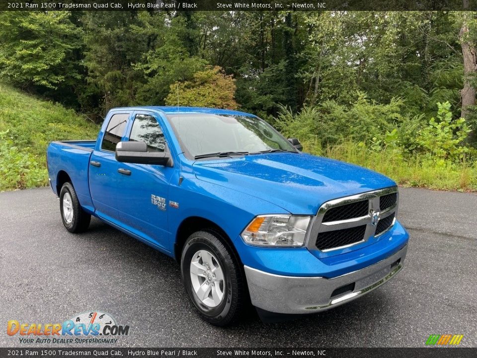 2021 Ram 1500 Tradesman Quad Cab Hydro Blue Pearl / Black Photo #4