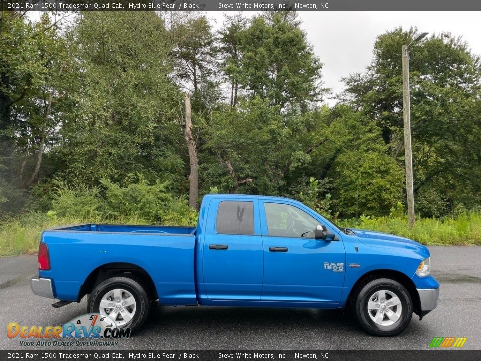 2021 Ram 1500 Tradesman Quad Cab Hydro Blue Pearl / Black Photo #5