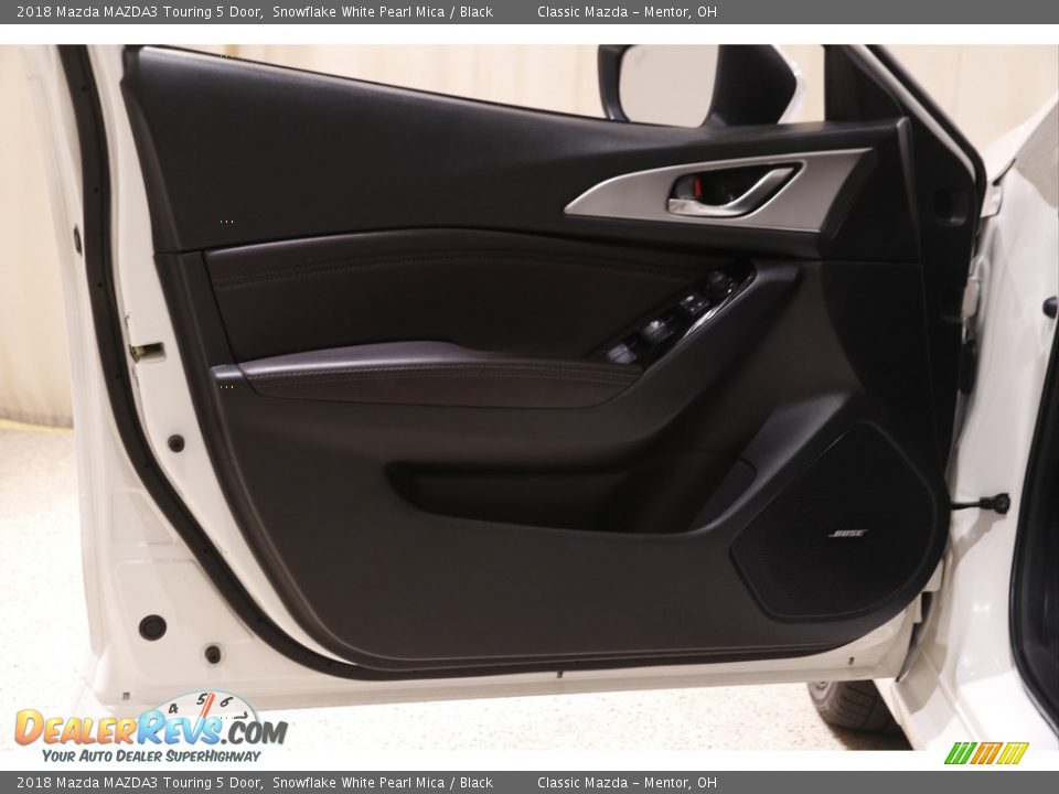 2018 Mazda MAZDA3 Touring 5 Door Snowflake White Pearl Mica / Black Photo #4