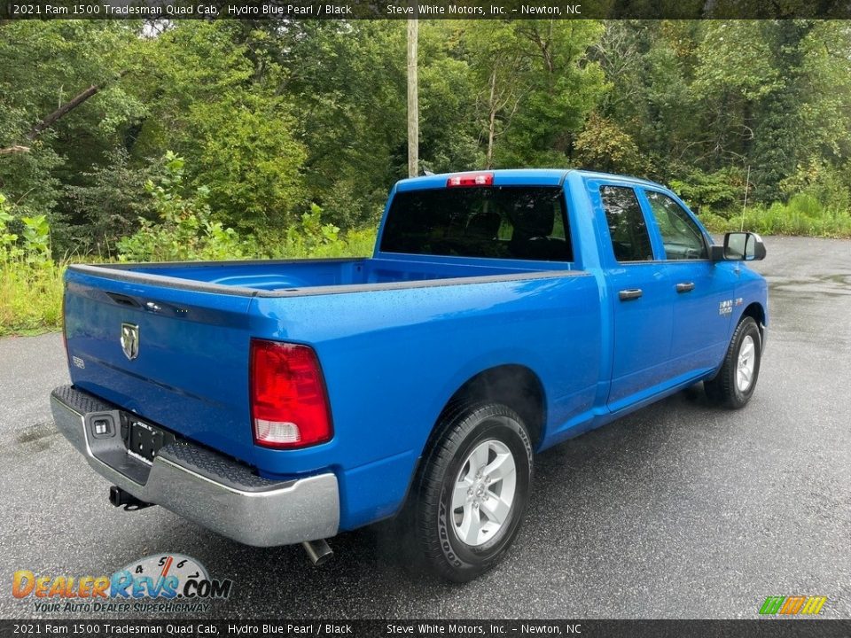 2021 Ram 1500 Tradesman Quad Cab Hydro Blue Pearl / Black Photo #6