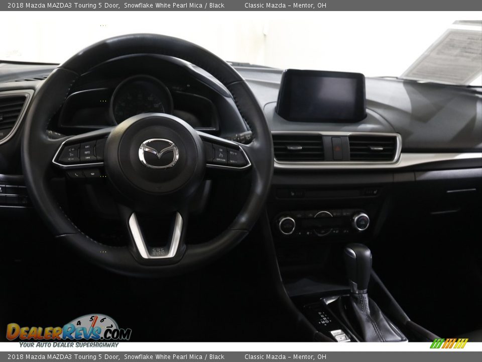2018 Mazda MAZDA3 Touring 5 Door Snowflake White Pearl Mica / Black Photo #6