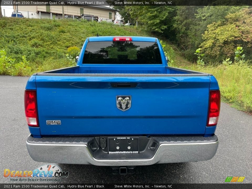 2021 Ram 1500 Tradesman Quad Cab Hydro Blue Pearl / Black Photo #7