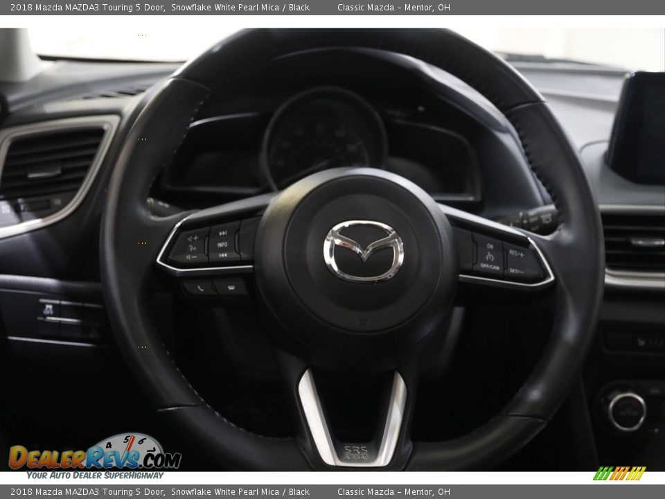 2018 Mazda MAZDA3 Touring 5 Door Snowflake White Pearl Mica / Black Photo #7