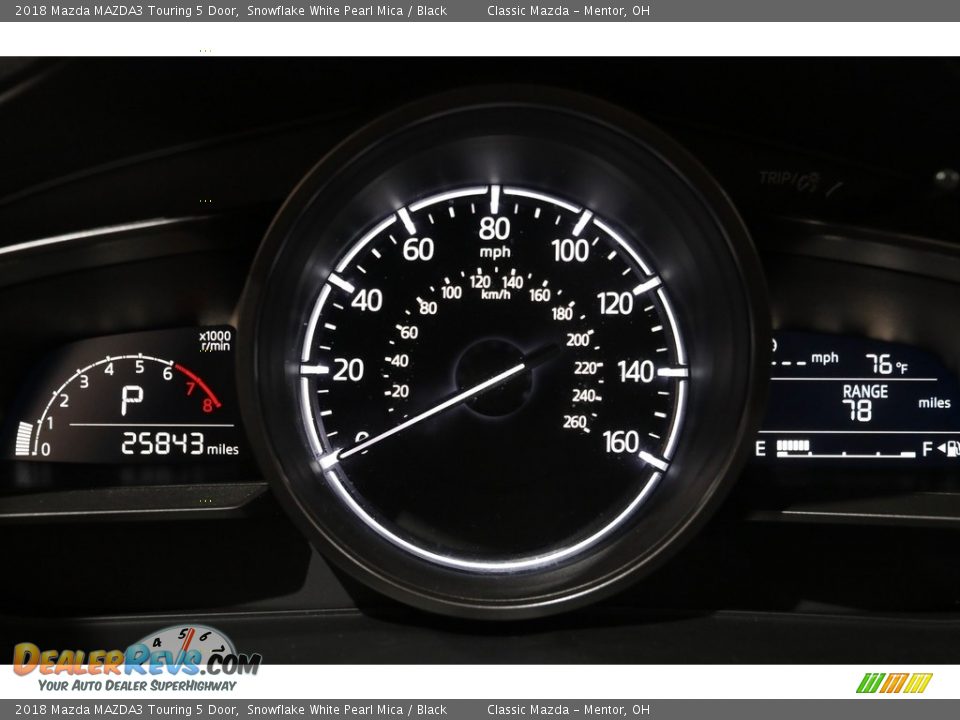 2018 Mazda MAZDA3 Touring 5 Door Snowflake White Pearl Mica / Black Photo #8