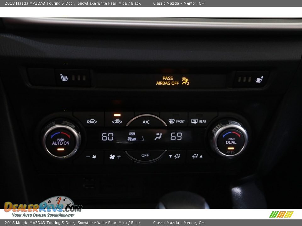 2018 Mazda MAZDA3 Touring 5 Door Snowflake White Pearl Mica / Black Photo #13