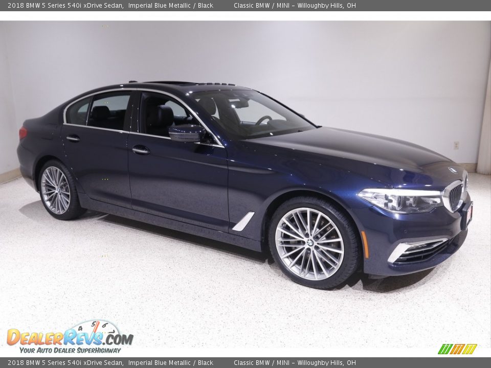 2018 BMW 5 Series 540i xDrive Sedan Imperial Blue Metallic / Black Photo #1