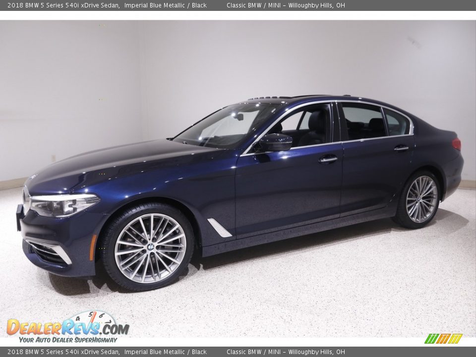 2018 BMW 5 Series 540i xDrive Sedan Imperial Blue Metallic / Black Photo #3