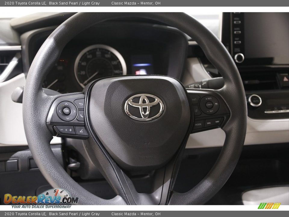 2020 Toyota Corolla LE Black Sand Pearl / Light Gray Photo #7