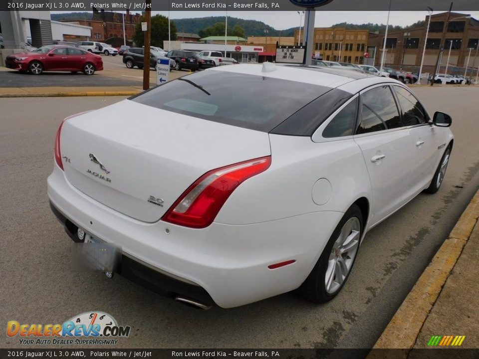 2016 Jaguar XJ L 3.0 AWD Polaris White / Jet/Jet Photo #2