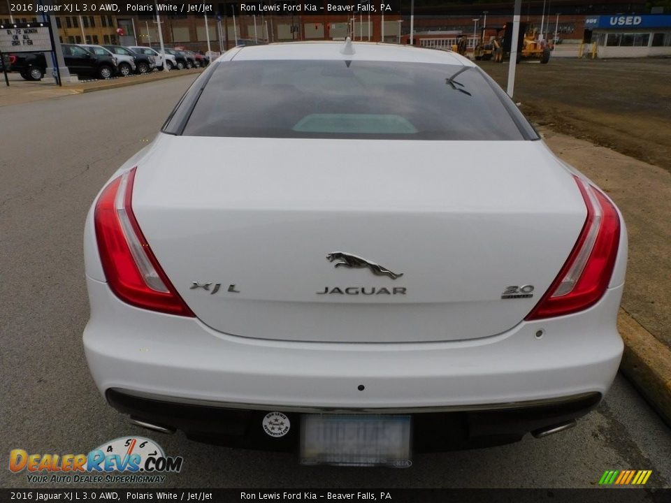 2016 Jaguar XJ L 3.0 AWD Polaris White / Jet/Jet Photo #3