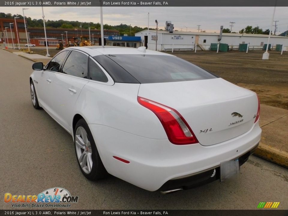 2016 Jaguar XJ L 3.0 AWD Polaris White / Jet/Jet Photo #5