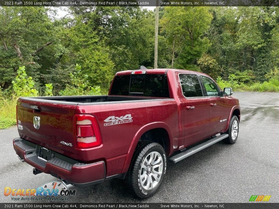 2021 Ram 1500 Long Horn Crew Cab 4x4 Delmonico Red Pearl / Black/New Saddle Photo #6