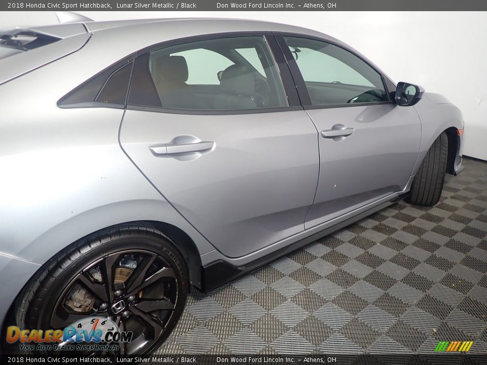 2018 Honda Civic Sport Hatchback Lunar Silver Metallic / Black Photo #19