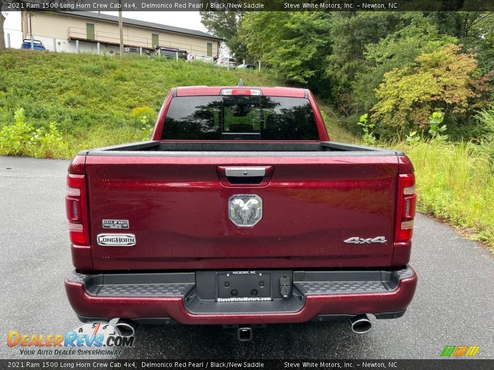 2021 Ram 1500 Long Horn Crew Cab 4x4 Delmonico Red Pearl / Black/New Saddle Photo #8