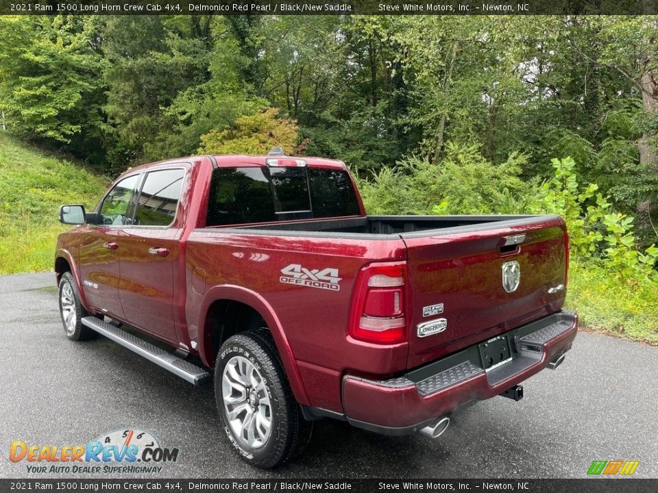 2021 Ram 1500 Long Horn Crew Cab 4x4 Delmonico Red Pearl / Black/New Saddle Photo #9