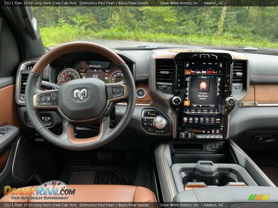 Dashboard of 2021 Ram 1500 Long Horn Crew Cab 4x4 Photo #19