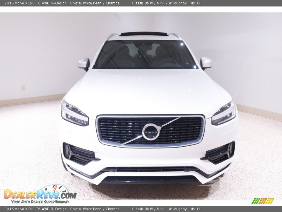 2016 Volvo XC90 T6 AWD R-Design Crystal White Pearl / Charcoal Photo #2