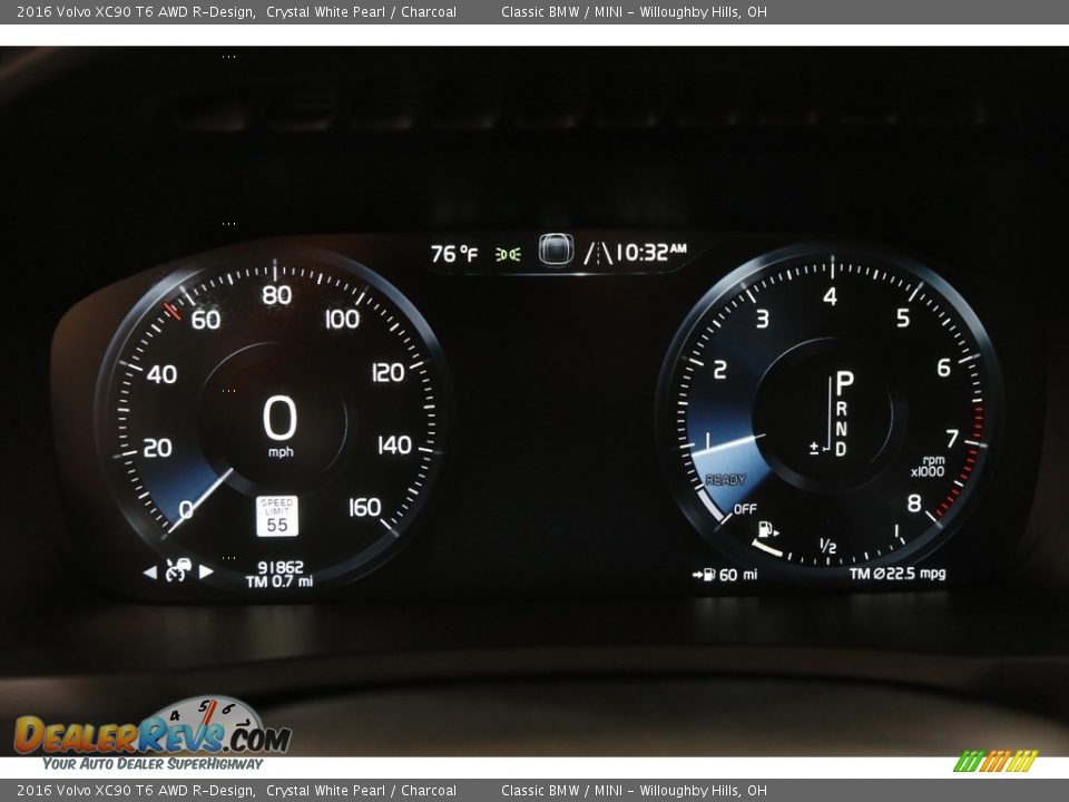 2016 Volvo XC90 T6 AWD R-Design Gauges Photo #8