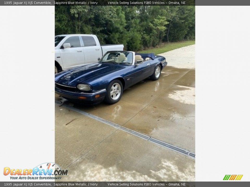 1995 Jaguar XJ XJS Convertible Sapphire Blue Metallic / Ivory Photo #9