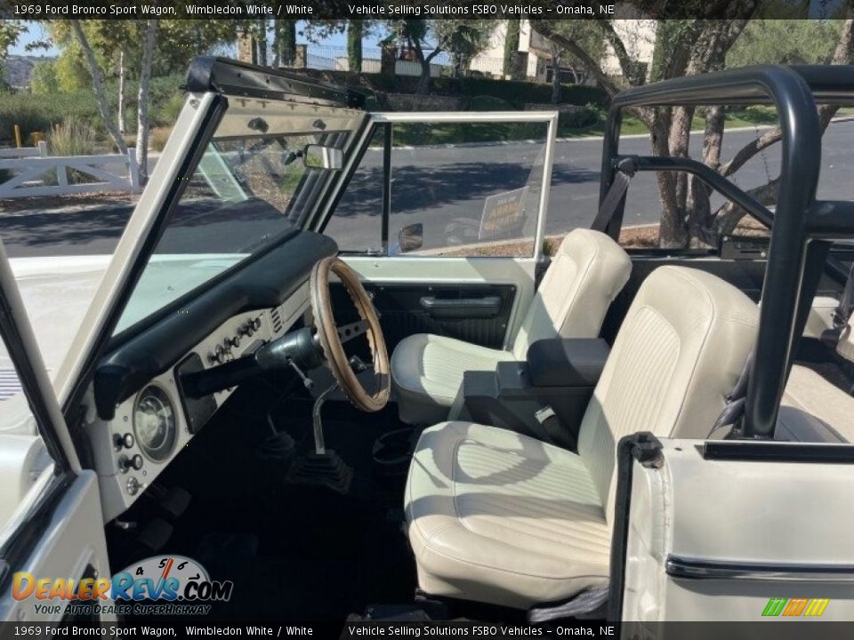 White Interior - 1969 Ford Bronco Sport Wagon Photo #3