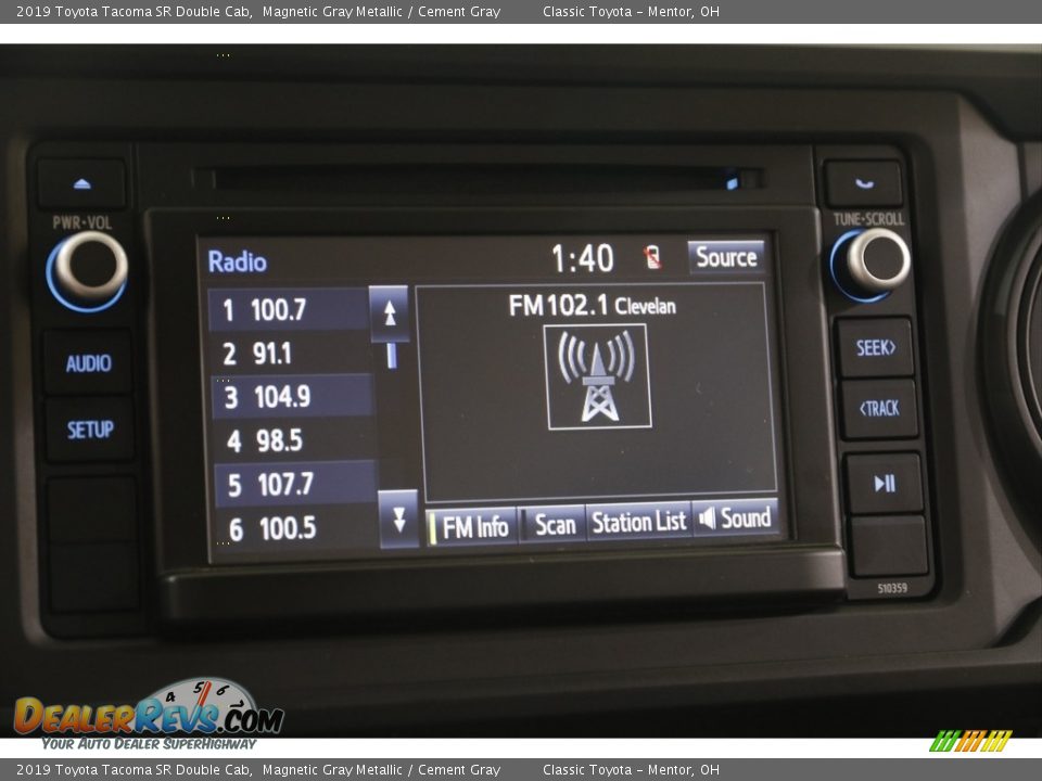 2019 Toyota Tacoma SR Double Cab Magnetic Gray Metallic / Cement Gray Photo #10