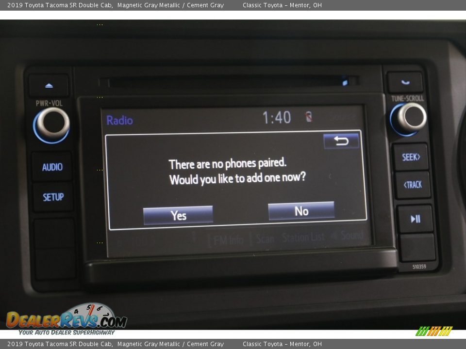 2019 Toyota Tacoma SR Double Cab Magnetic Gray Metallic / Cement Gray Photo #11