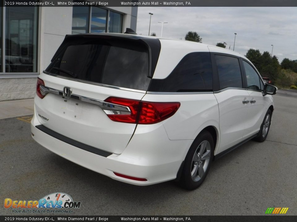 2019 Honda Odyssey EX-L White Diamond Pearl / Beige Photo #9