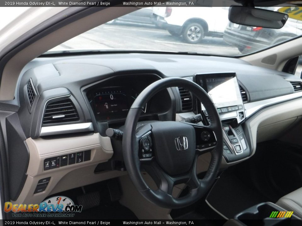 2019 Honda Odyssey EX-L White Diamond Pearl / Beige Photo #11