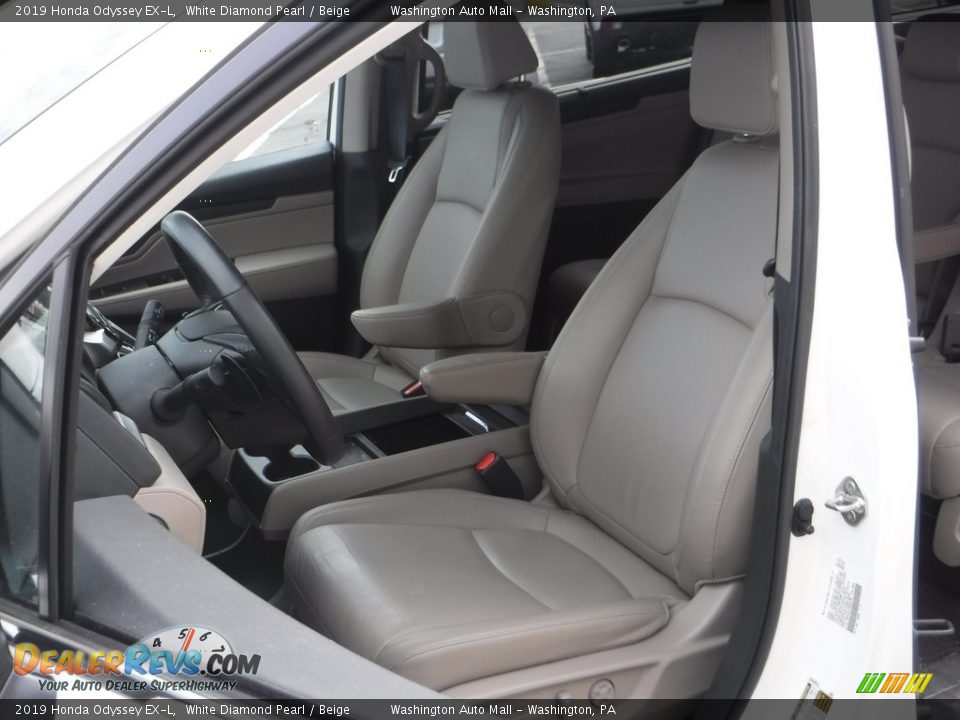 2019 Honda Odyssey EX-L White Diamond Pearl / Beige Photo #14