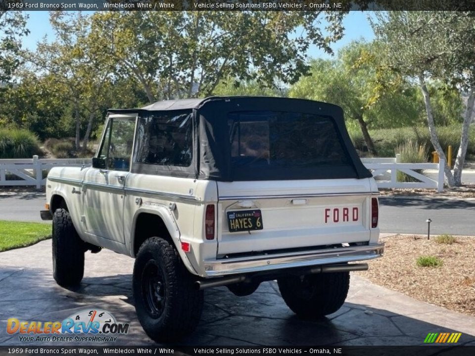 1969 Ford Bronco Sport Wagon Wimbledon White / White Photo #26