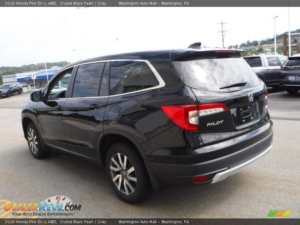 2019 Honda Pilot EX-L AWD Crystal Black Pearl / Gray Photo #7