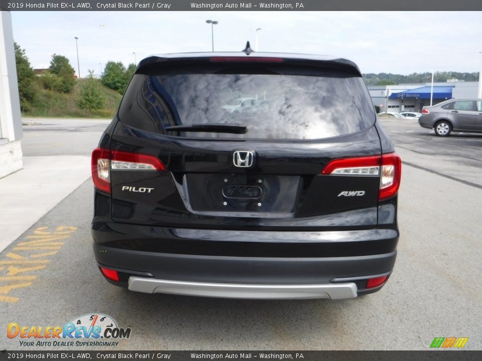 2019 Honda Pilot EX-L AWD Crystal Black Pearl / Gray Photo #8