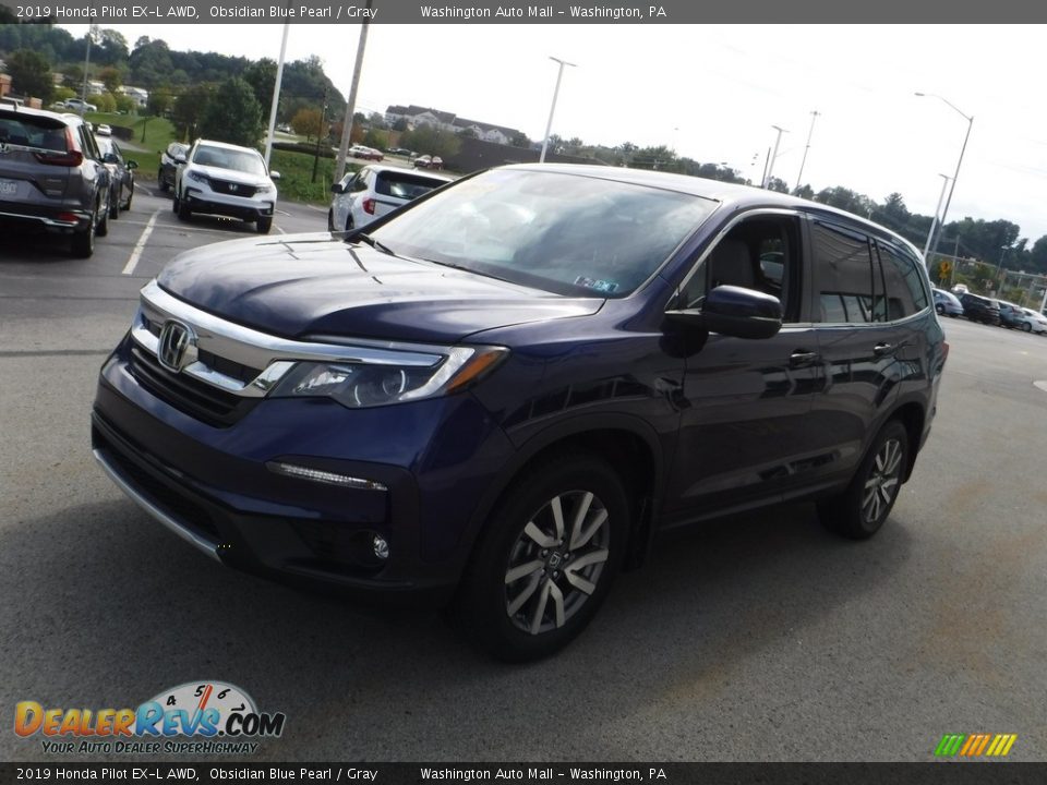 2019 Honda Pilot EX-L AWD Obsidian Blue Pearl / Gray Photo #5