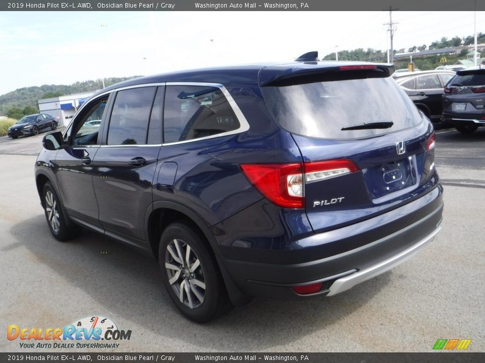 2019 Honda Pilot EX-L AWD Obsidian Blue Pearl / Gray Photo #7