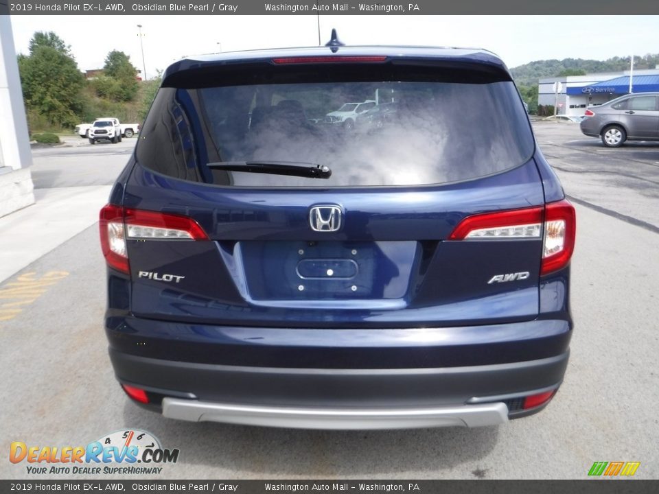 2019 Honda Pilot EX-L AWD Obsidian Blue Pearl / Gray Photo #8