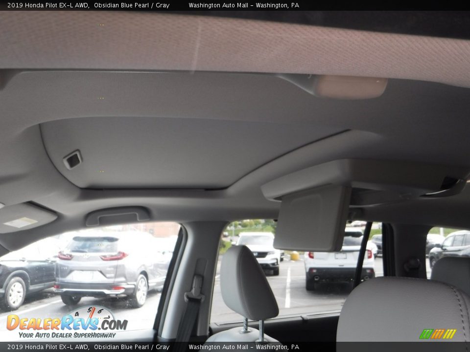 2019 Honda Pilot EX-L AWD Obsidian Blue Pearl / Gray Photo #12