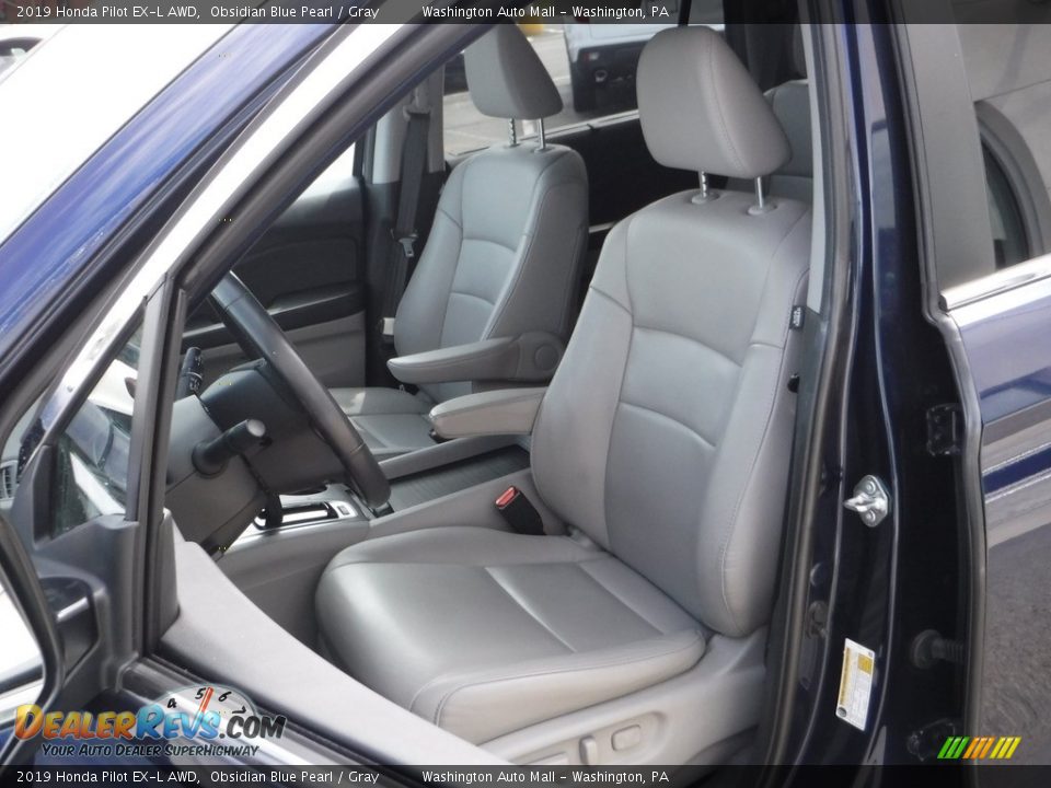 2019 Honda Pilot EX-L AWD Obsidian Blue Pearl / Gray Photo #16
