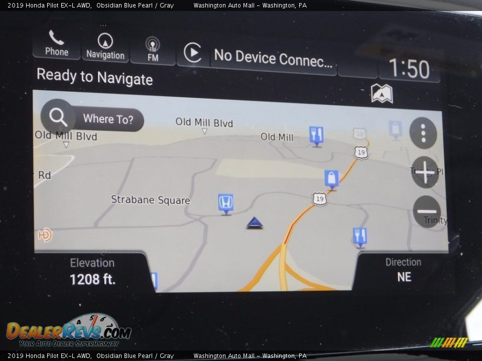 2019 Honda Pilot EX-L AWD Obsidian Blue Pearl / Gray Photo #20