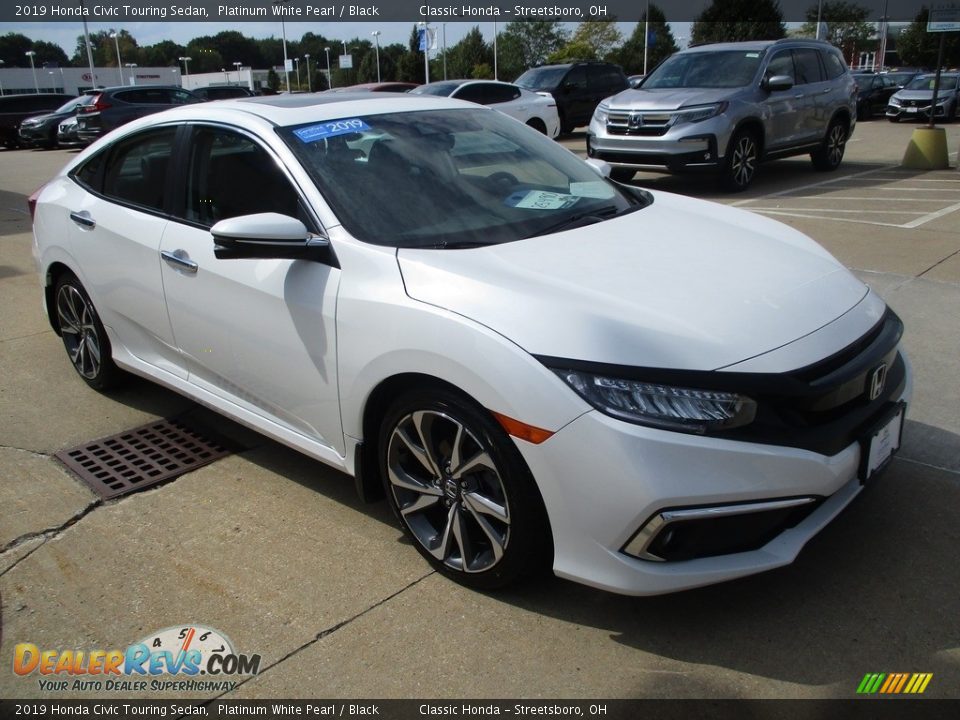 2019 Honda Civic Touring Sedan Platinum White Pearl / Black Photo #3